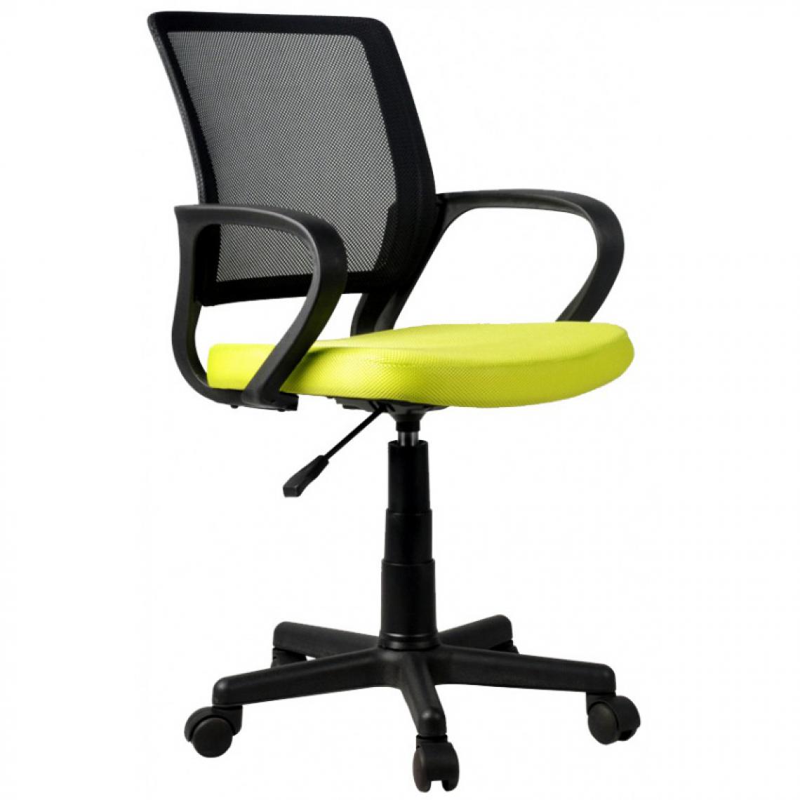 Hucoco - NOLIA | Chaise de bureau moderne pour enfant | Hauteur réglable 81-93 cm | Dossier ergonomique en maille micro - Vert - Chaises