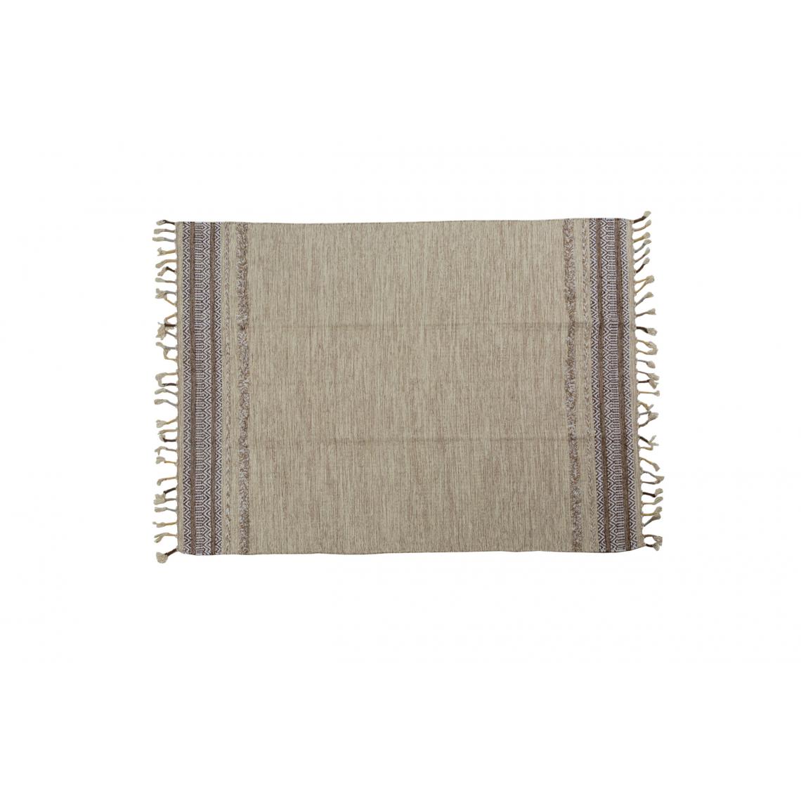 Alter - Tapis boston moderne, style kilim, 100% coton, beige, 230x160cm - Tapis