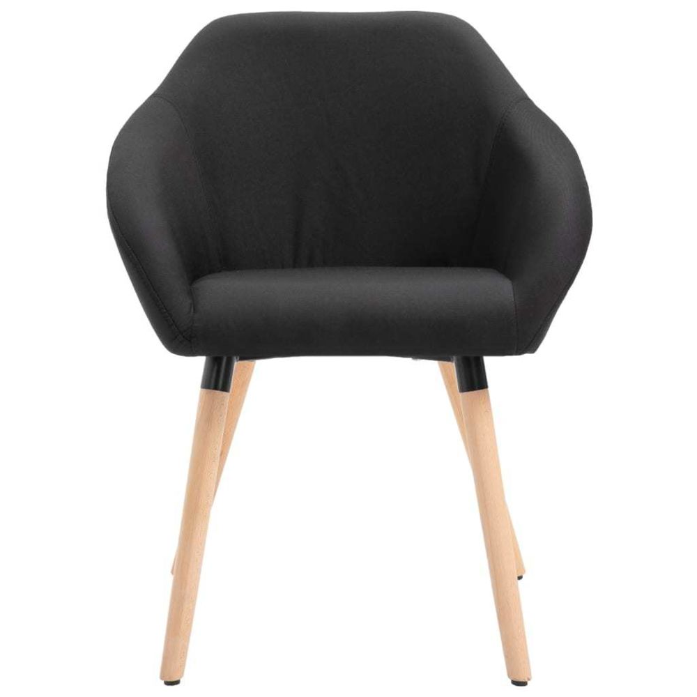 marque generique - Icaverne - Chaises de cuisine collection Chaise de salle à manger Noir Tissu - Chaises