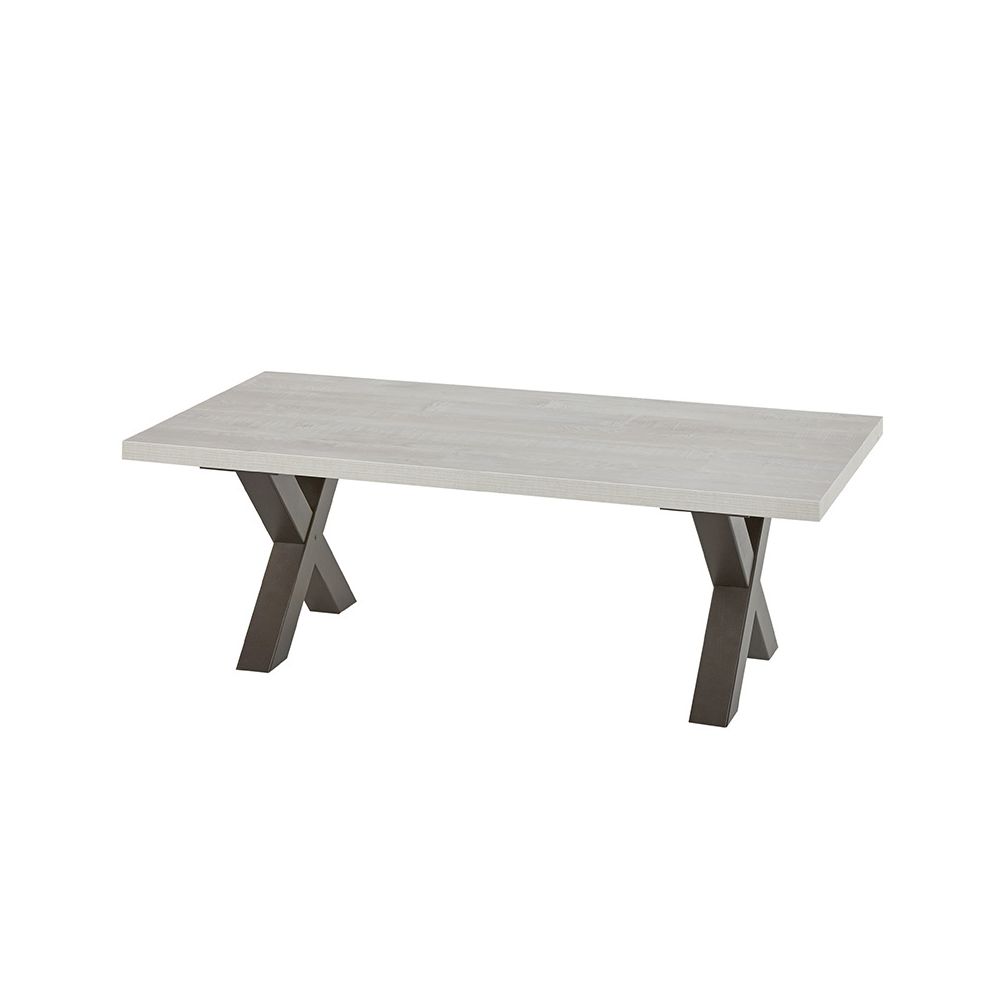 Nouvomeuble - Table de salon contemporaine couleur chêne gris LUCAS - Tables basses