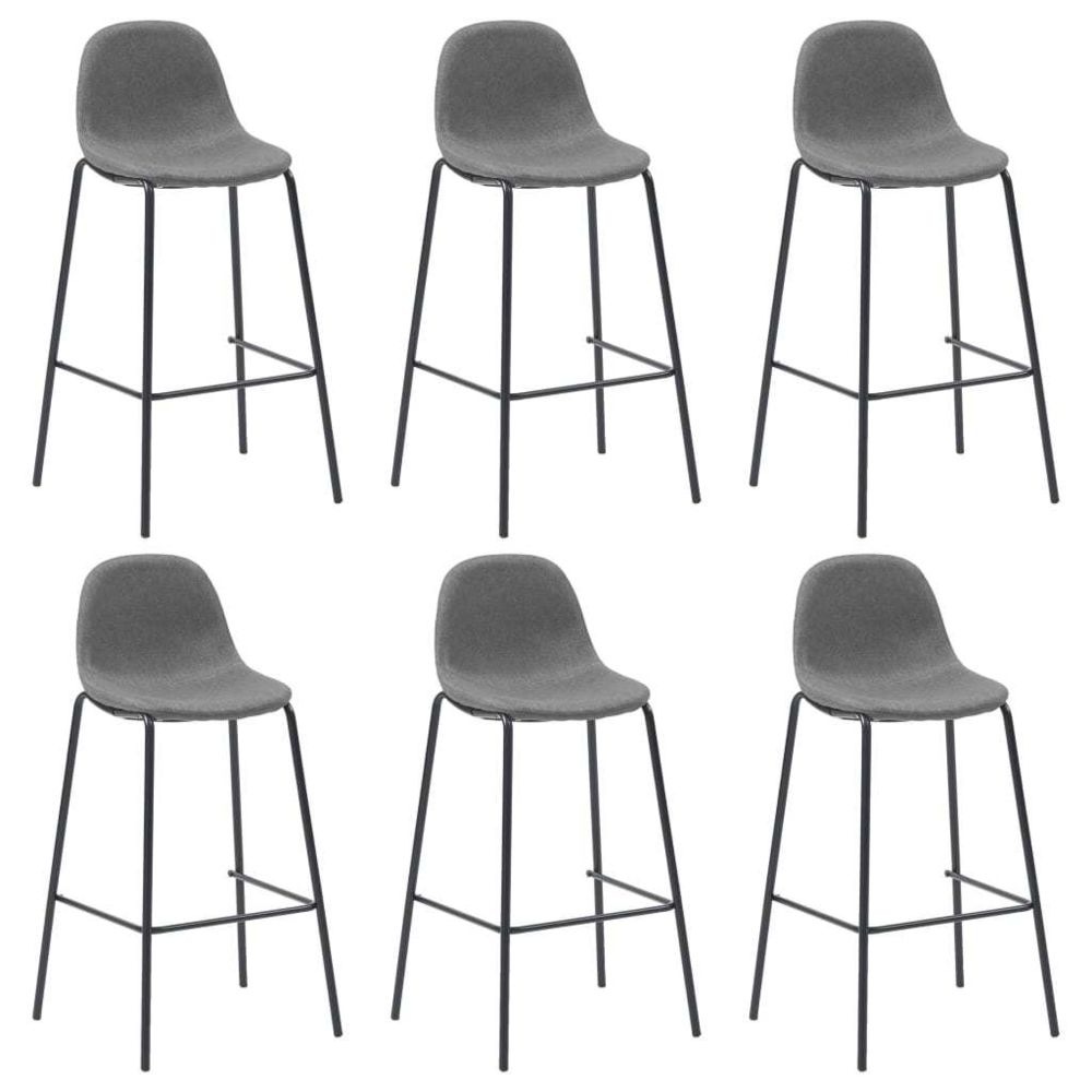 marque generique - Distingué Fauteuils et chaises famille Luanda Chaises de bar 6 pcs Taupe Tissu - Tabourets
