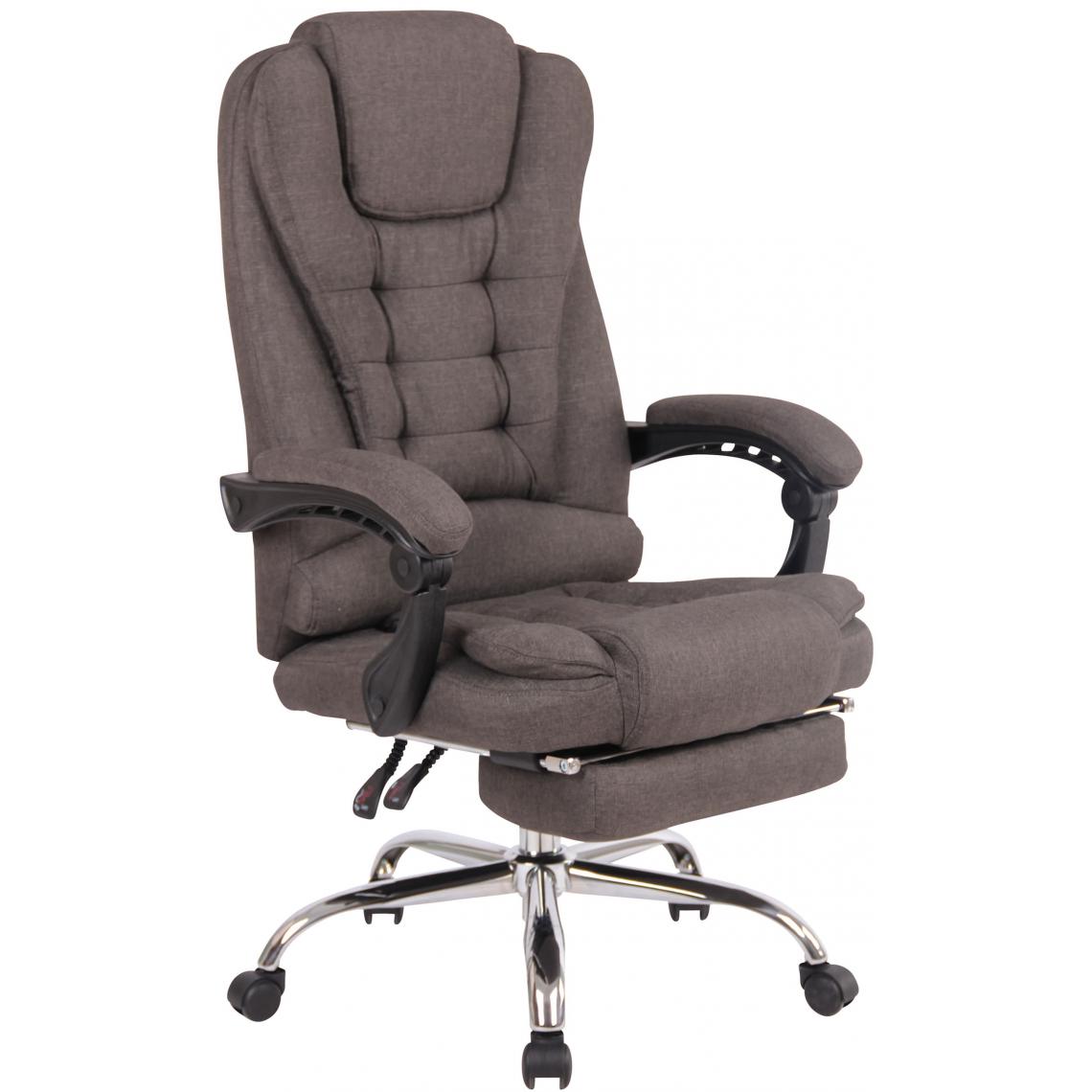 Icaverne - Superbe Chaise de bureau tissu ligne Varsovie couleur gris foncé - Chaises