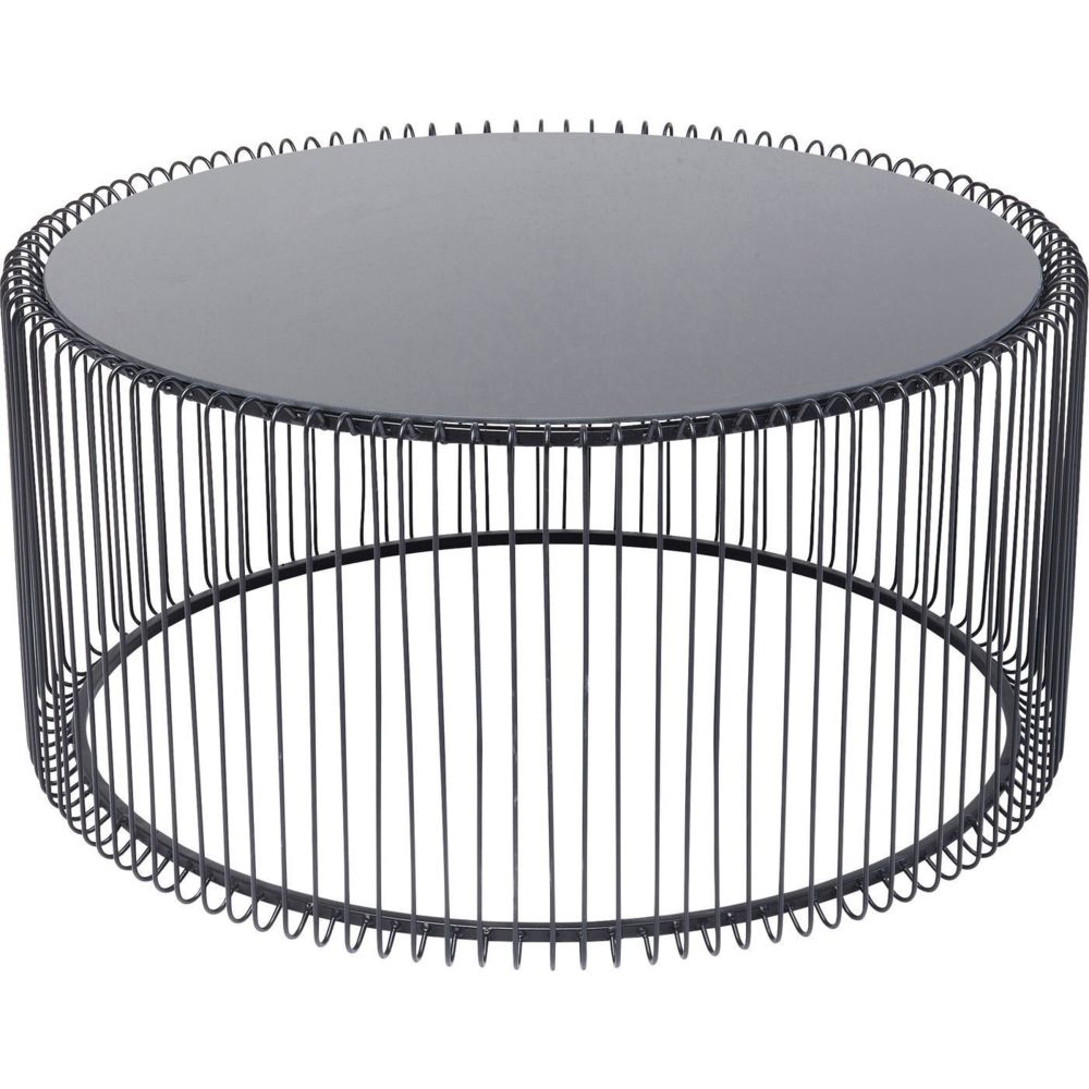Karedesign - Table basse ronde Wire 80cm noire Kare Design - Tables basses
