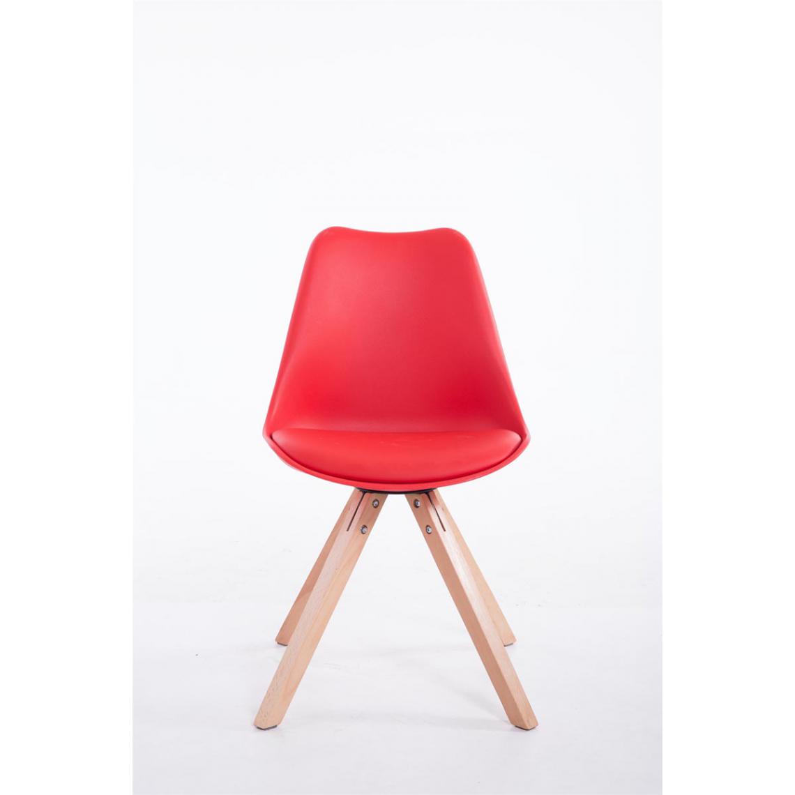 Icaverne - Moderne Chaise visiteur edition Katmandou Natura Square couleur rouge - Chaises