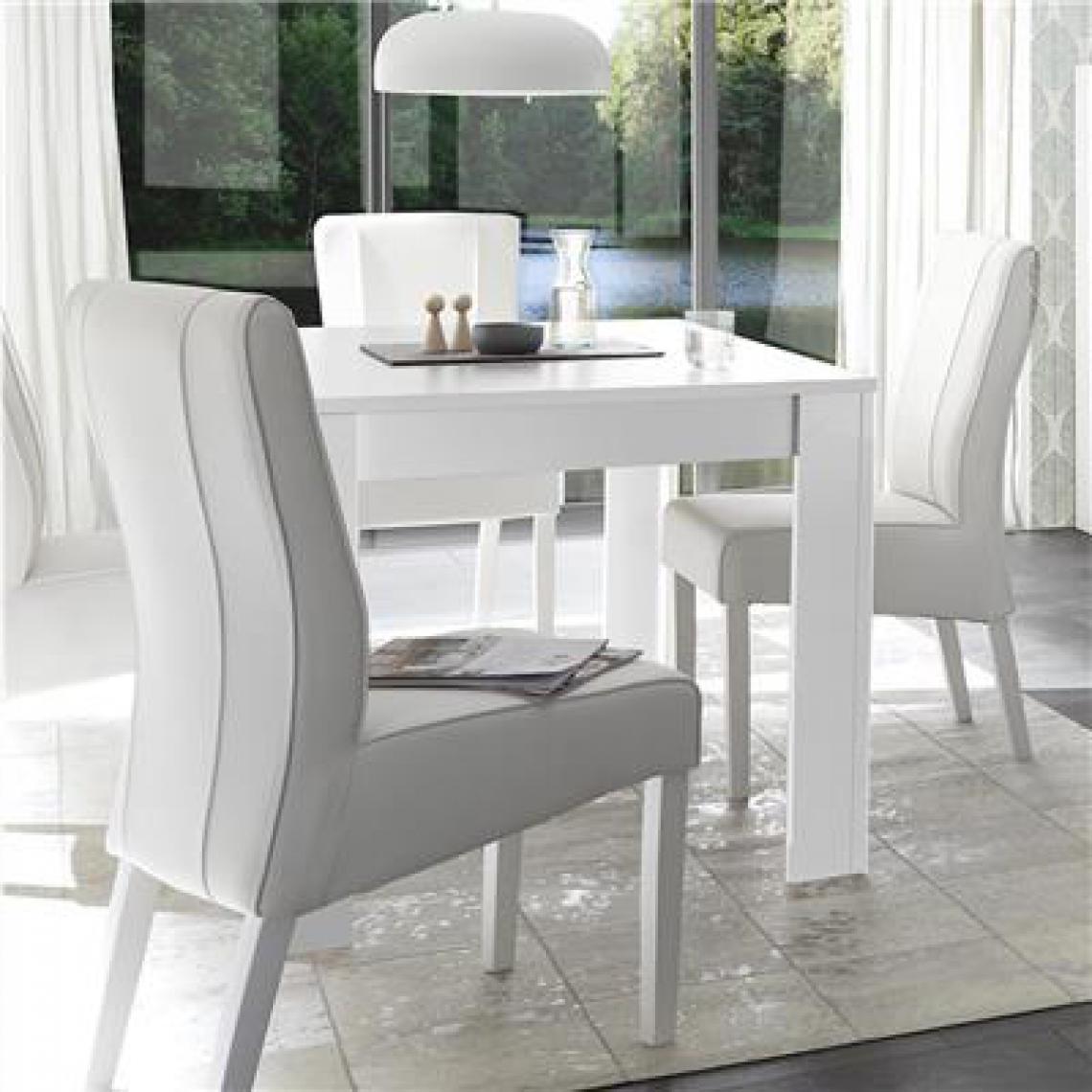 Nouvomeuble - Table de salle à manger 180 cm design blanche ALANO - Tables à manger