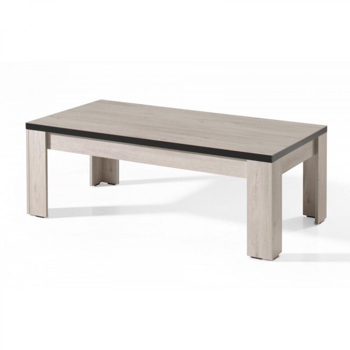 Generic - Table basse 135 cm chêne blanchi Elba - Tables basses