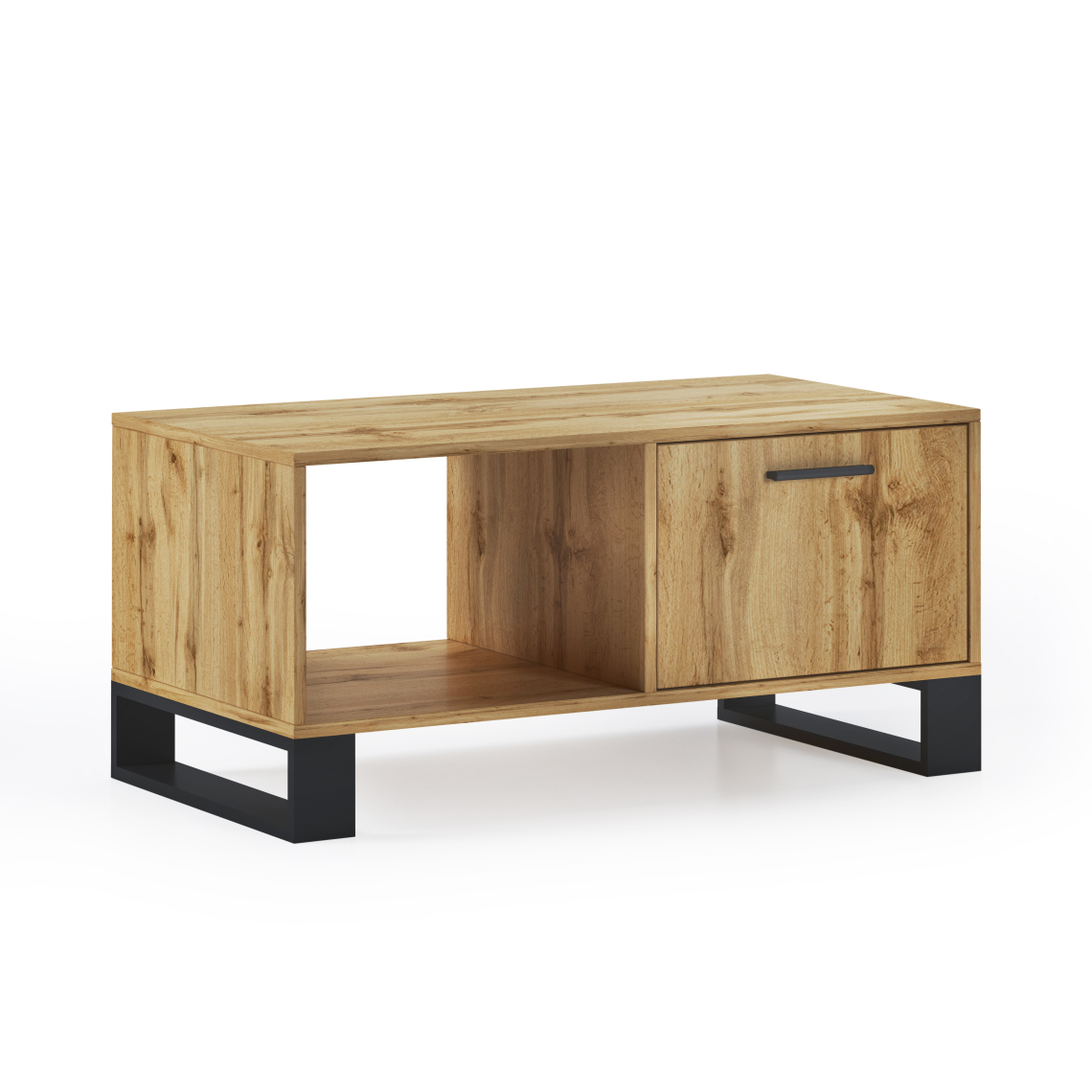Skraut Home - Table basse LOFT, couleur chêne rustique,92x50x45cm - Tables basses