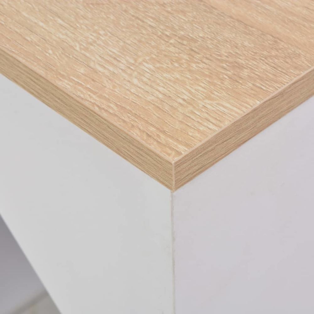 marque generique - Icaverne - Tables de salle à manger & de cuisine ensemble Table de bar avec armoire Blanc 115 x 59 x 200 cm - Tables à manger