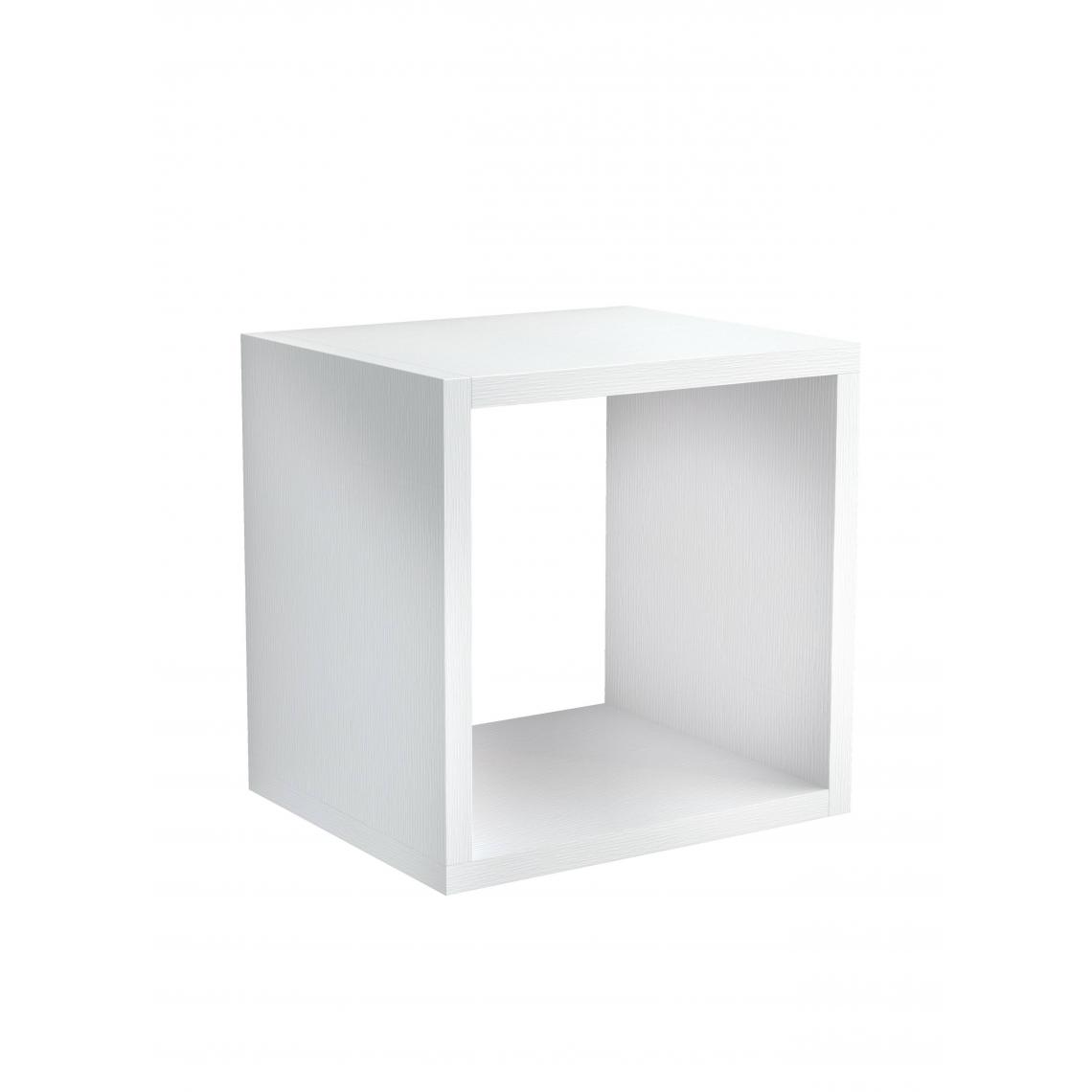 Alter - Cube de rangement modulable, 100% Made in Italy, atagère murale modulable, etagère murale, 30x25h30 cm, Couleur Blanc - Etagères