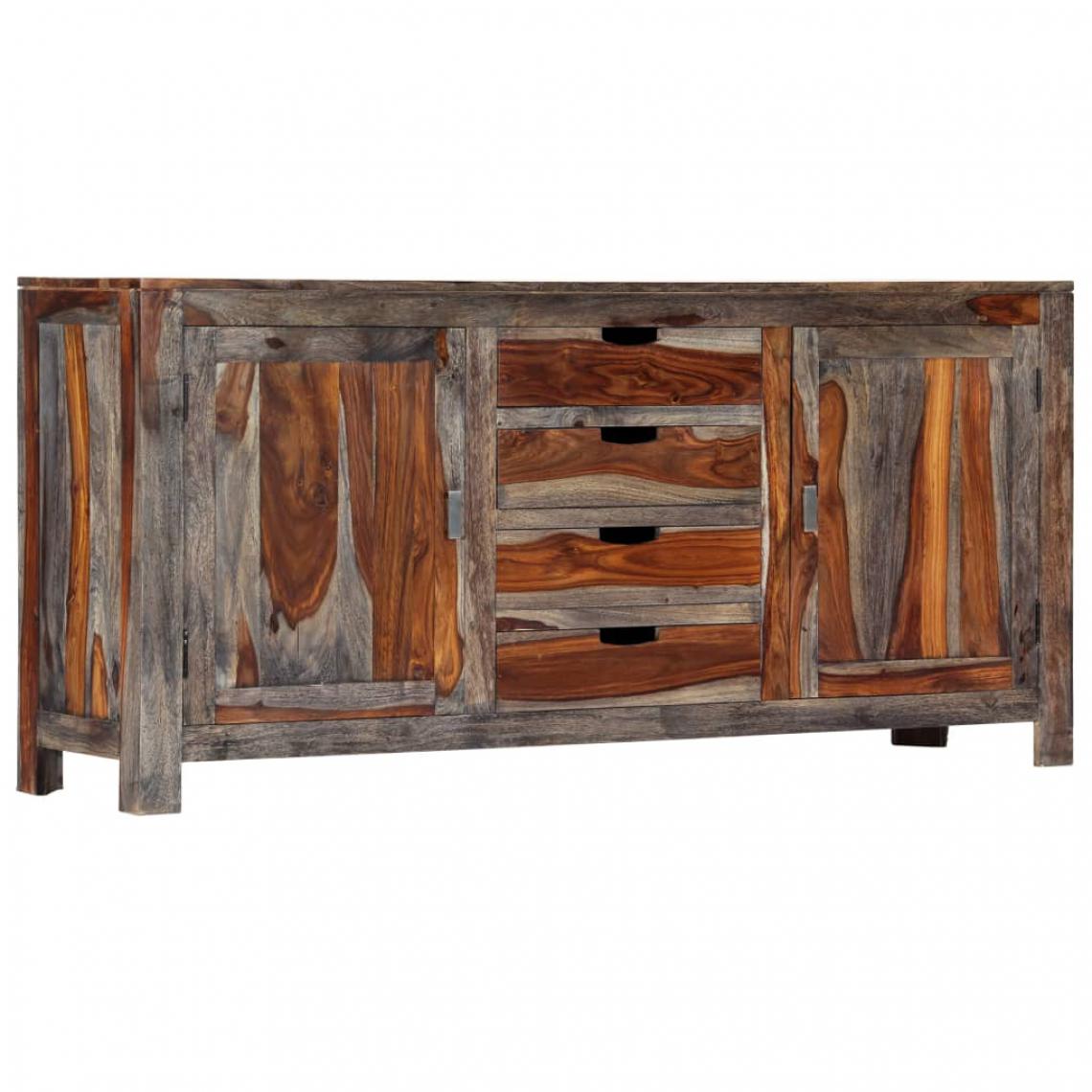 Helloshop26 - Buffet bahut armoire console meuble de rangement gris 160 cm bois de sesham massif 4402142 - Consoles