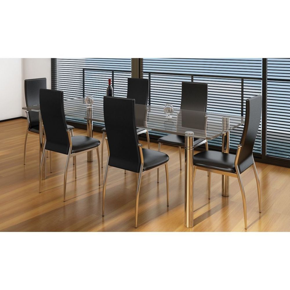 marque generique - Icaverne - Chaises de cuisine et de salle à manger collection Chaise de salle à manger alu (lot de 6) 54 x 43 x 100 cm - Chaises