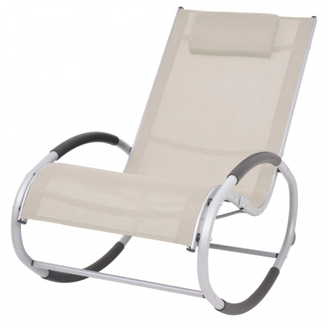 Uco - UCO Chaise à bascule d'extérieur Crème Textilène - Chaises