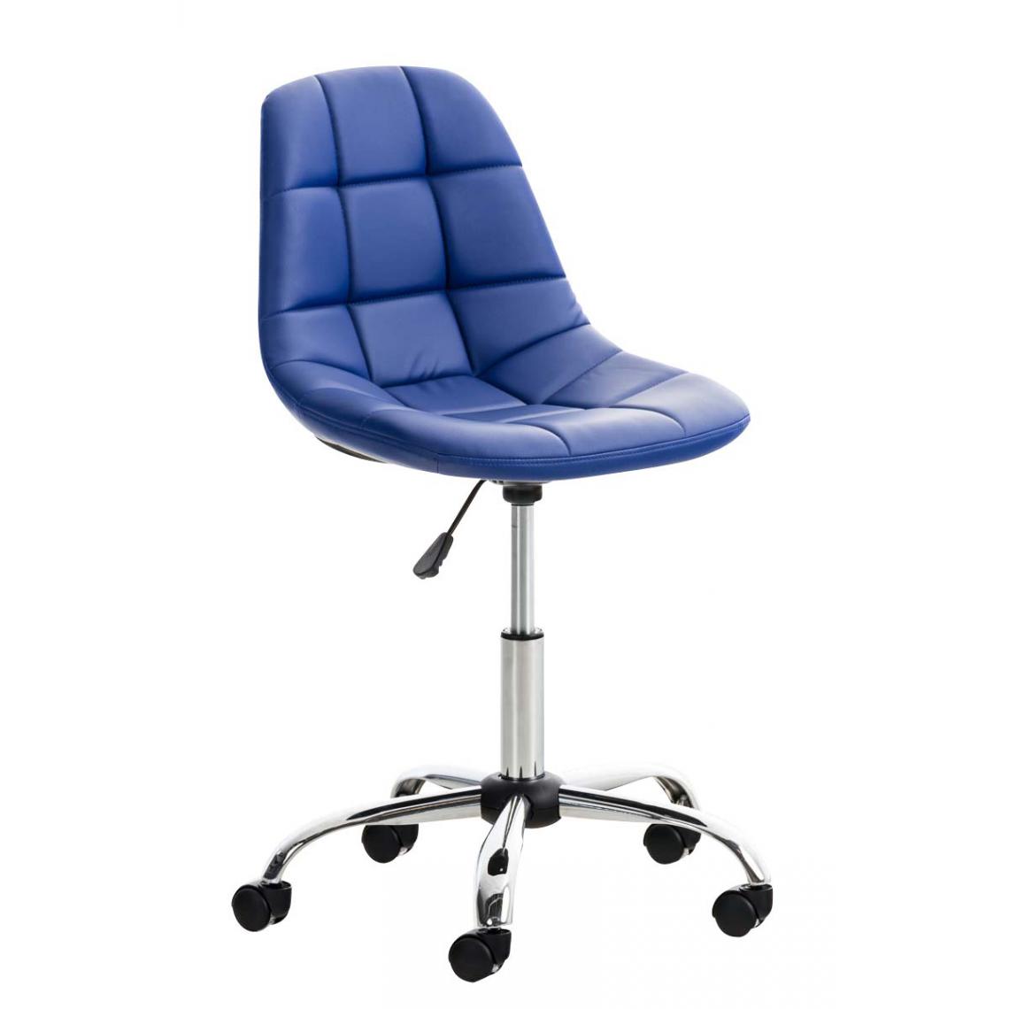 Icaverne - Esthetique Chaise de bureau selection Sanaa en similicuir couleur bleu - Chaises