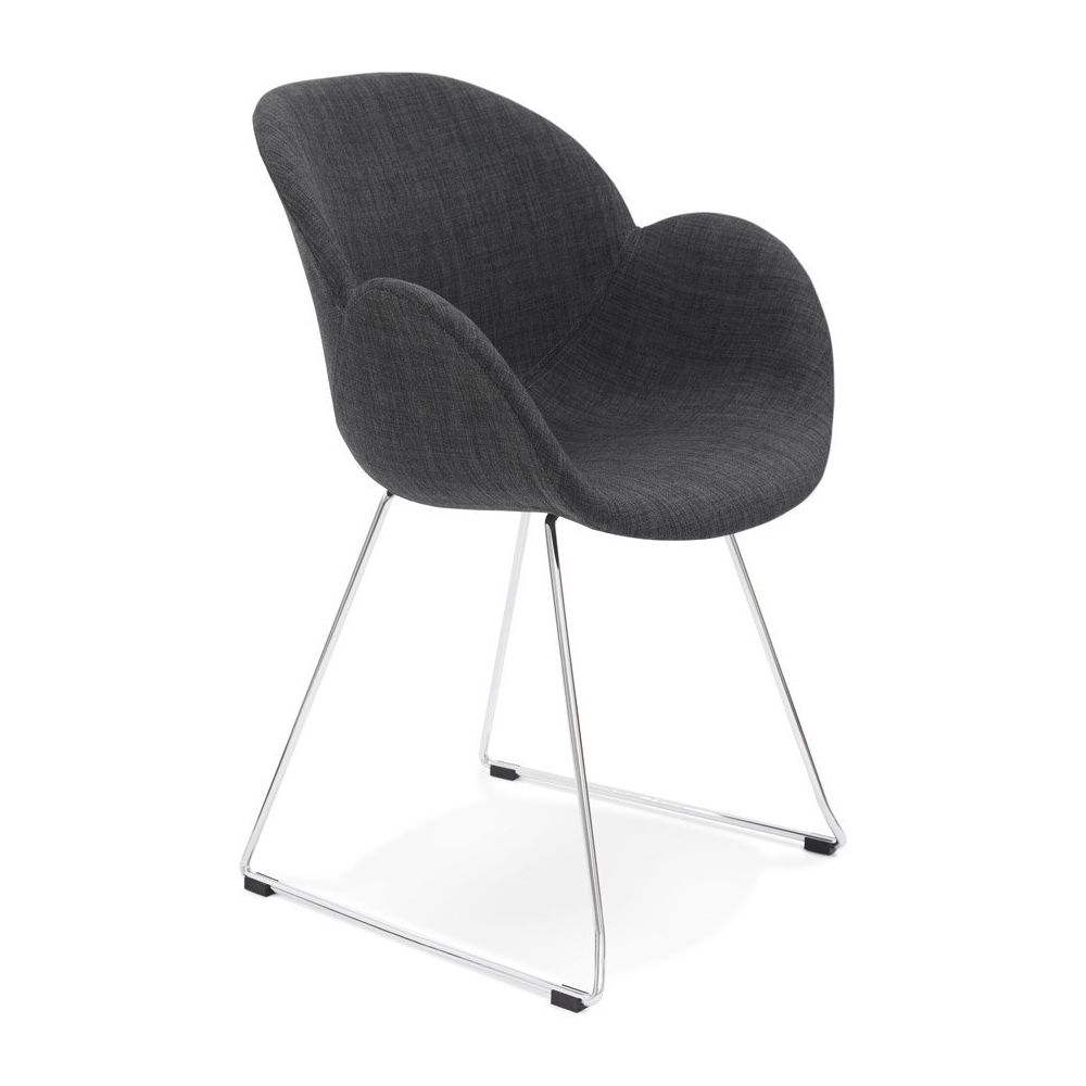Alterego - Chaise design 'JUMBO' gris foncé en tissu - Chaises