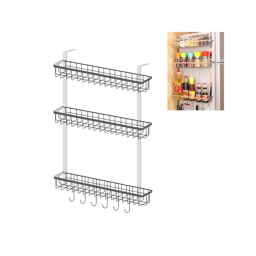 Wewoo - Étagère latérale de support de stockage de réfrigérateur multi-couche de paroi Organisateur de cuisine multifonction MénageTaille BBC - Buffets, chiffonniers