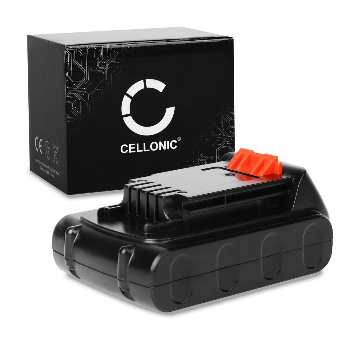 CELLONIC - CELLONIC® Batterie Outil Portatif 18V, 2Ah, Li ION Compatible avec Black & Decker STC1820CM, STC1840EPC,STC1820PC, BDCDD186K,GKC1820L20 - Tondeuses électriques
