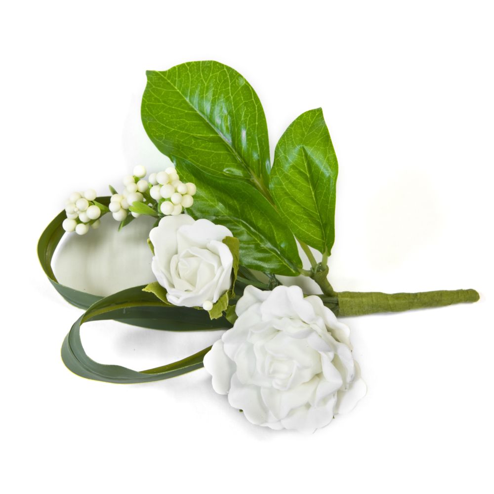 Visiodirect - Lot de 12 Decorations de table fleurs artificielles roses Blanche - Objets déco