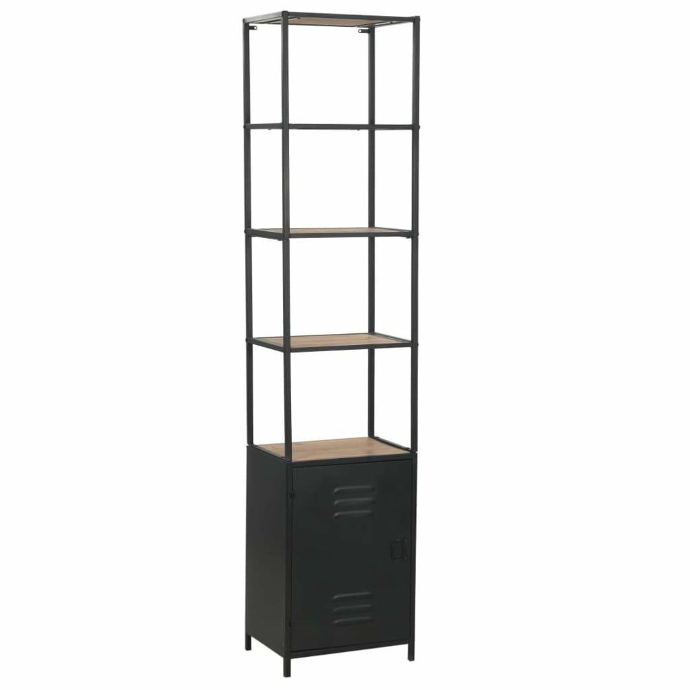 Helloshop26 - Étagère armoire meuble design bibliothèque bois de sapin massif et acier 180 cm 2702053/2 - Etagères