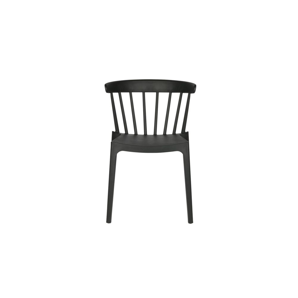 Woood - Lot de 2 chaises design en plastique noir - Collection Bliss - Woood - Chaises