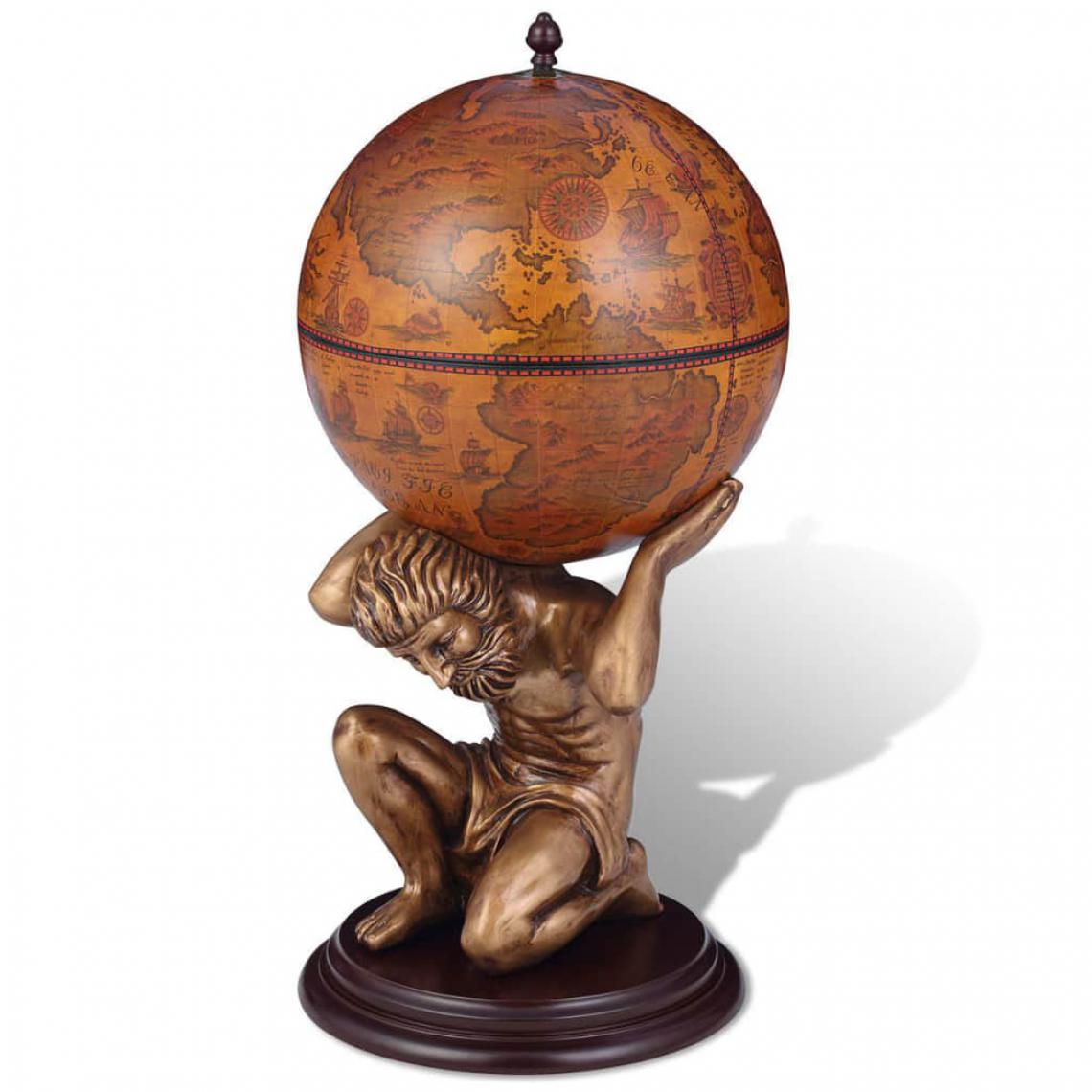 Chunhelife - Bar sous forme de globe Atlas 42 x 42 x 85 cm - Etagères