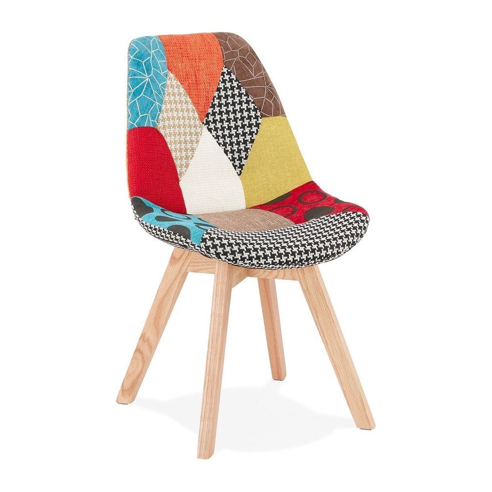 Alterego - Chaise design 'PATCHY' en tissu style patchwork - Chaises