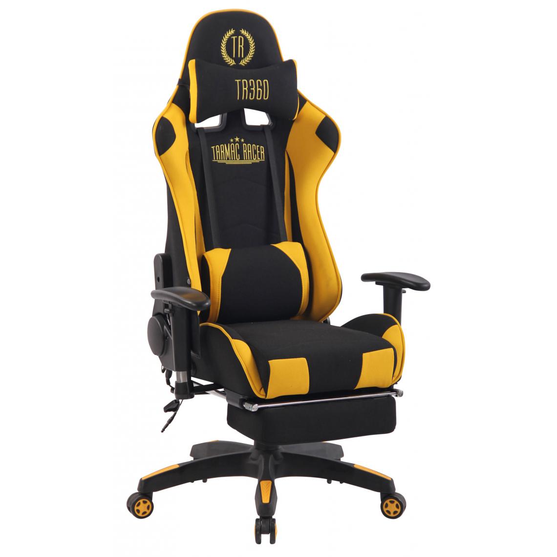 Icaverne - Splendide Chaise de bureau ligne Bogota XFM en tissu couleur noir jaune - Chaises