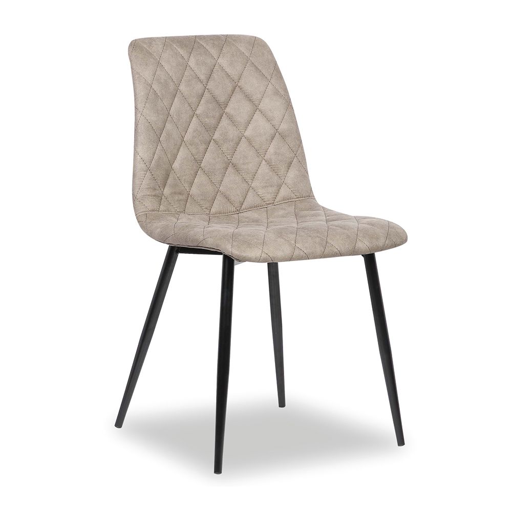 Nouvomeuble - Chaise en tissu gris moderne MALENA (lot de 2) - Chaises
