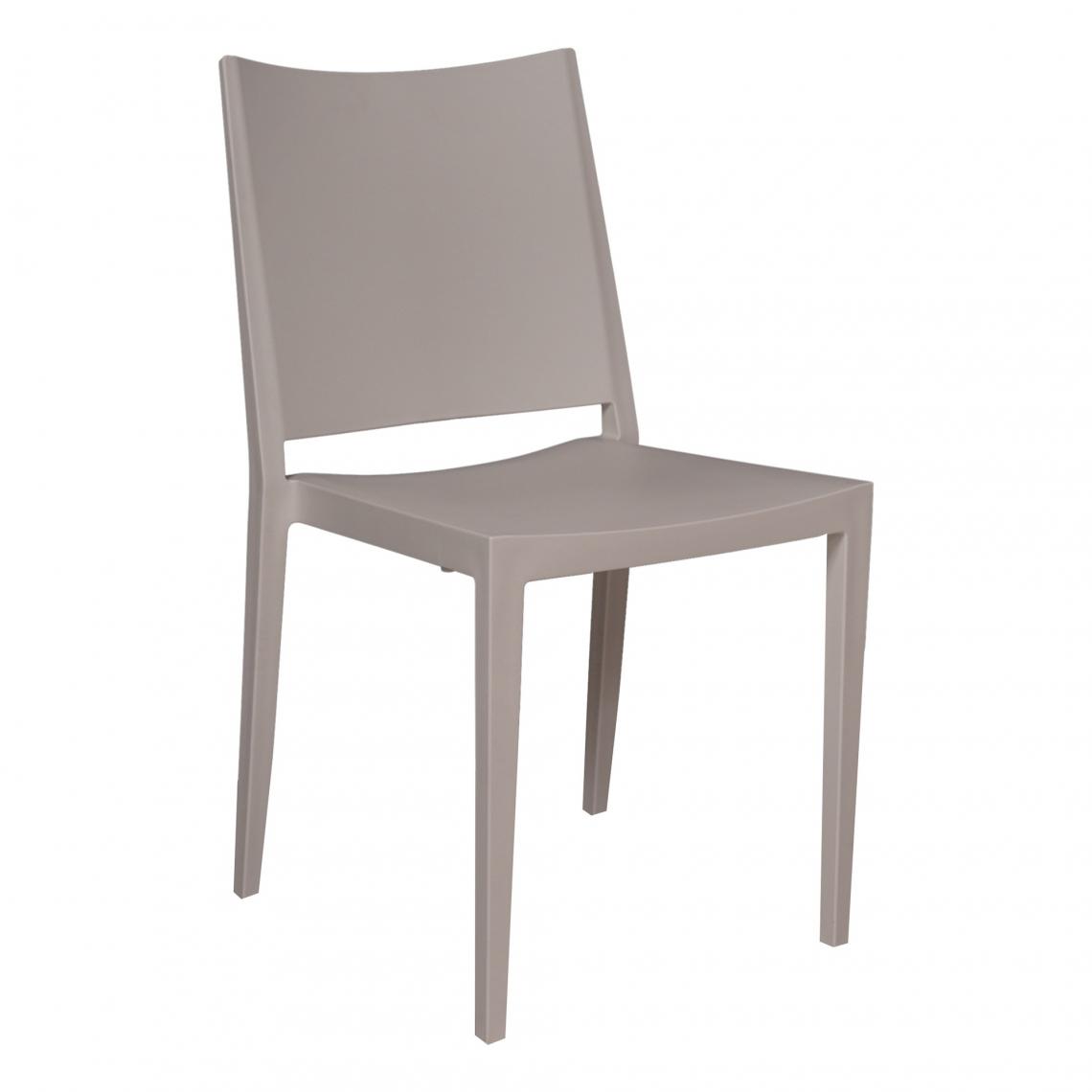 Alter - Chaise empilable classique sans accoudoirs, pour intérieur et extérieur, en polypropylène, 46x56h82 cm, couleur Blanc - Chaises
