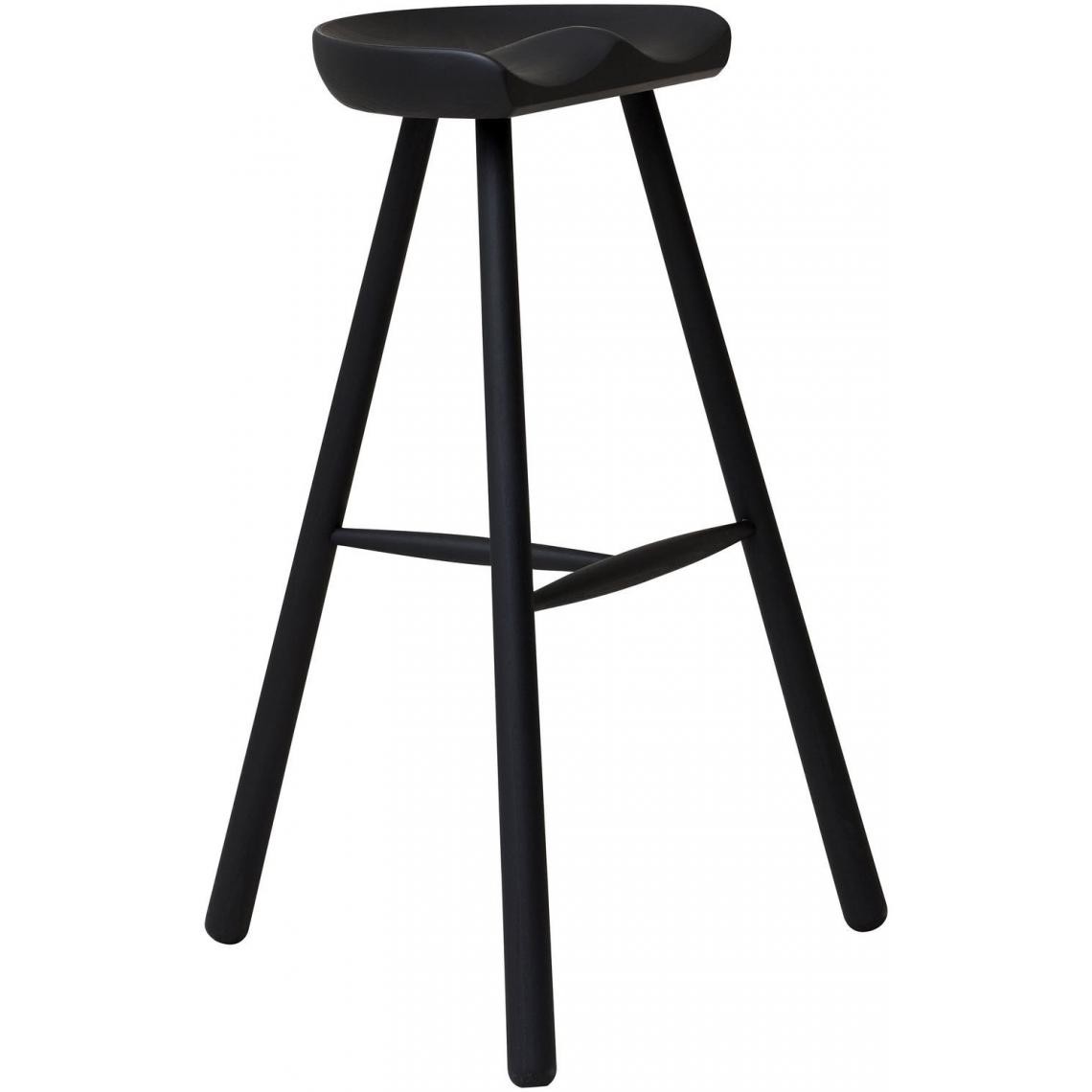 Form Refine - Shoemaker Chair - Hauteur d'assise 78 cm - Hêtre teint en noir - Tabourets