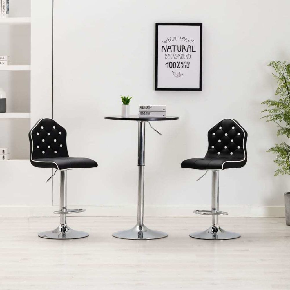 marque generique - Superbe Fauteuils et chaises gamme Varsovie Tabouret de bar Noir Similicuir - Tabourets