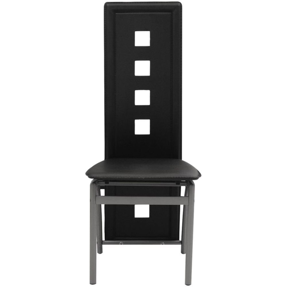marque generique - Icaverne - Chaises de cuisine et de salle à manger categorie Chaises de salle à manger 4 pcs Cuir artificiel Noir - Chaises