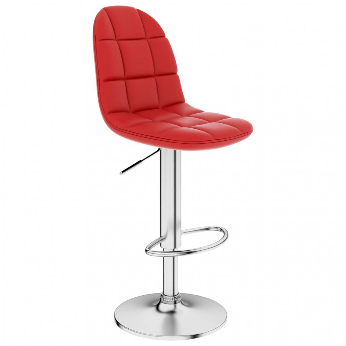 Icaverne - Admirable Fauteuils et chaises categorie Doha Tabouret de bar Rouge bordeaux Similicuir - Tabourets