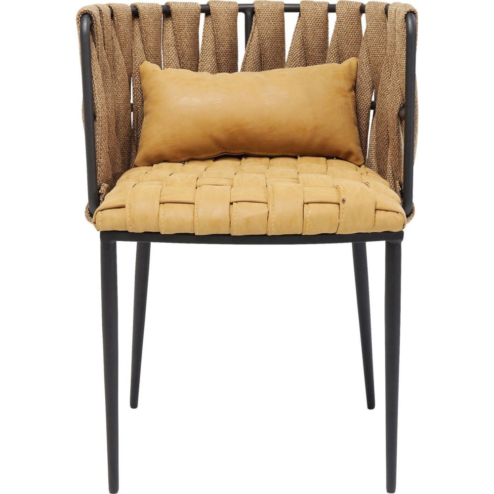 Karedesign - Chaise avec accoudoirs Cheerio jaune Kare Design - Chaises