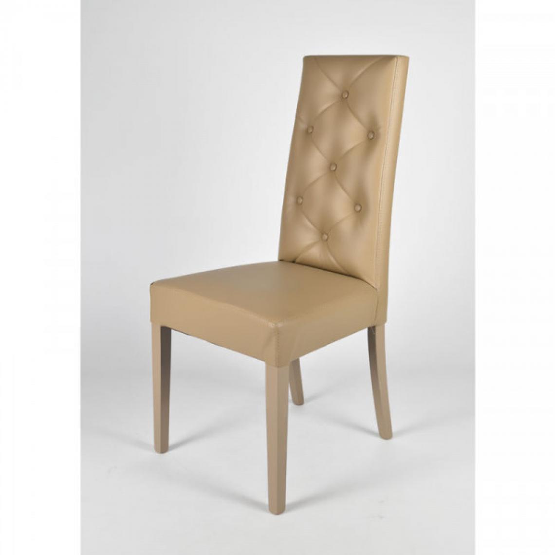 Dansmamaison - Duo de chaises Taupe - SIENA - L 54 x l 46 x H 99 cm - Chaises