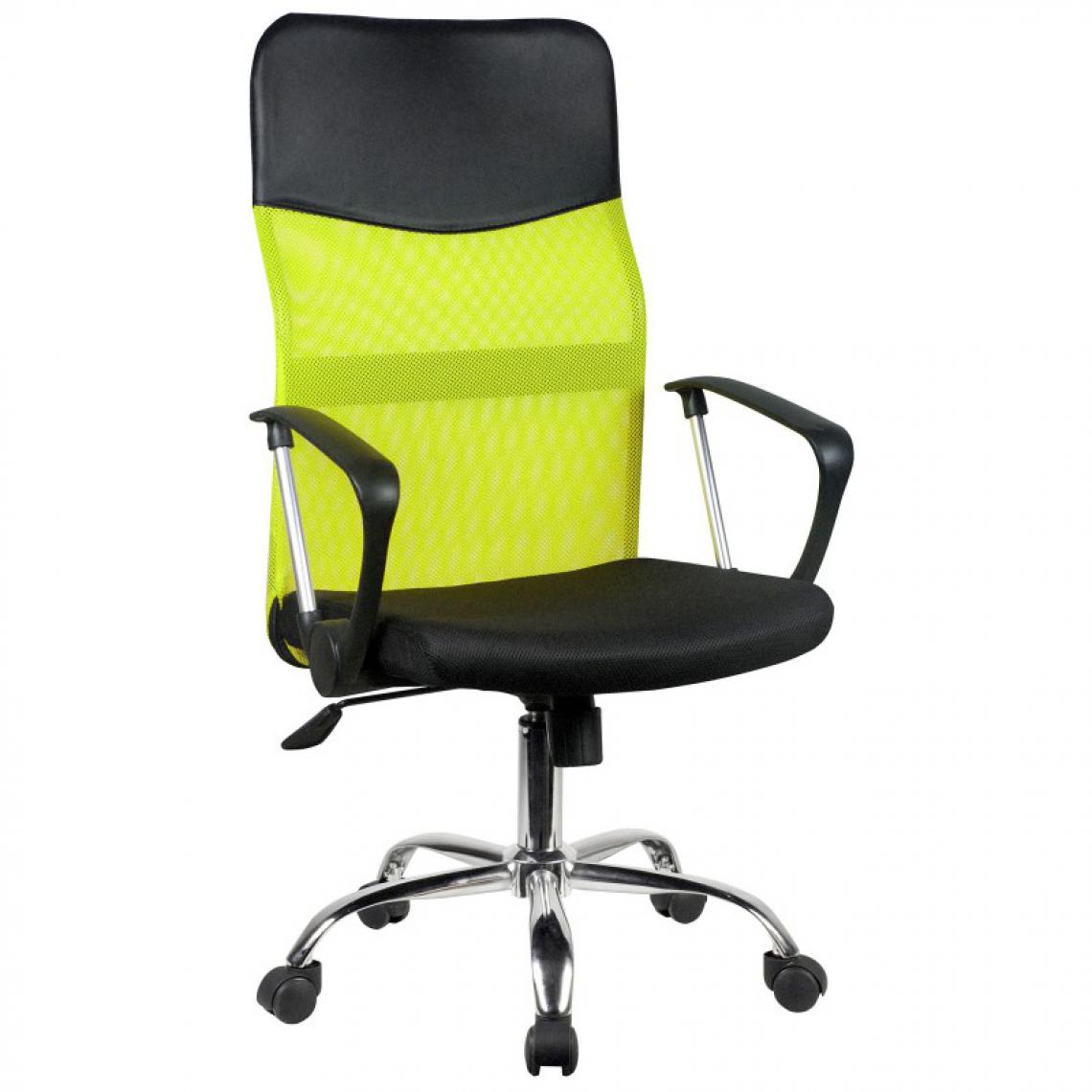 Hucoco - TANJE - Chaise de bureau pivotante - Hauteur ajustable 105-115cm - Fauteuil pivotant - Dossier ergonomique en Mesh - Vert - Chaises