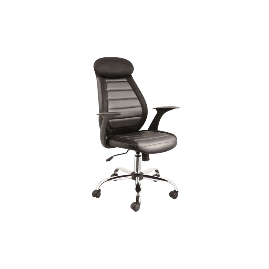 Ac-Deco - Chaise de bureau à roulettes - Q102 - 59 x 45 x 101 cm - Noir - Chaises
