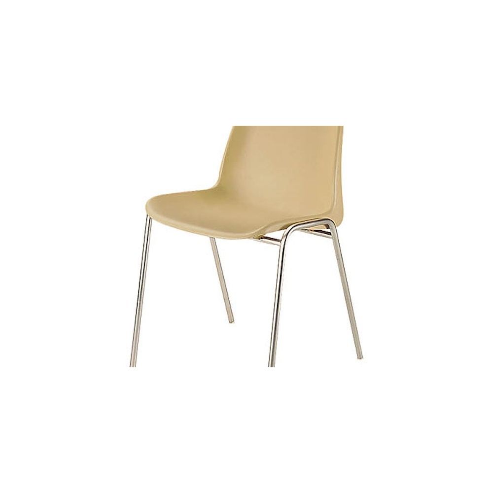 Dipiplast - Chaise coque Selena - beige - Lot de 4 - Chaises