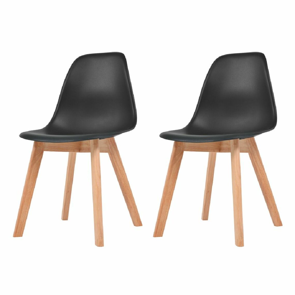 Chunhelife - Chunhelife Chaises de salle à manger 2 pcs Noir Plastique - Chaises