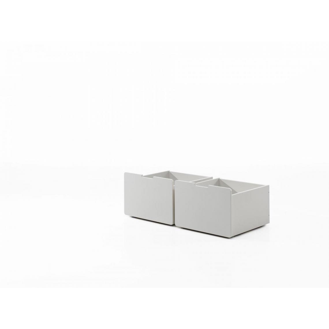 Vipack - 2 tiroirs de rangement pour lit blanc - Etagères