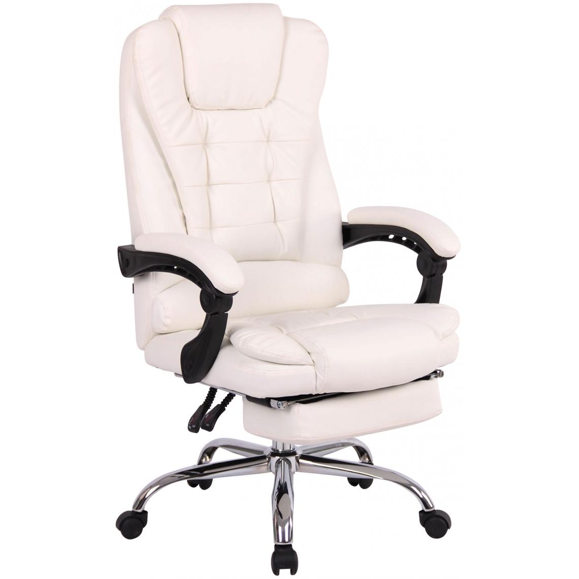 Icaverne - Contemporain Chaise de bureau categorie Varsovie simili cuir couleur blanc - Chaises