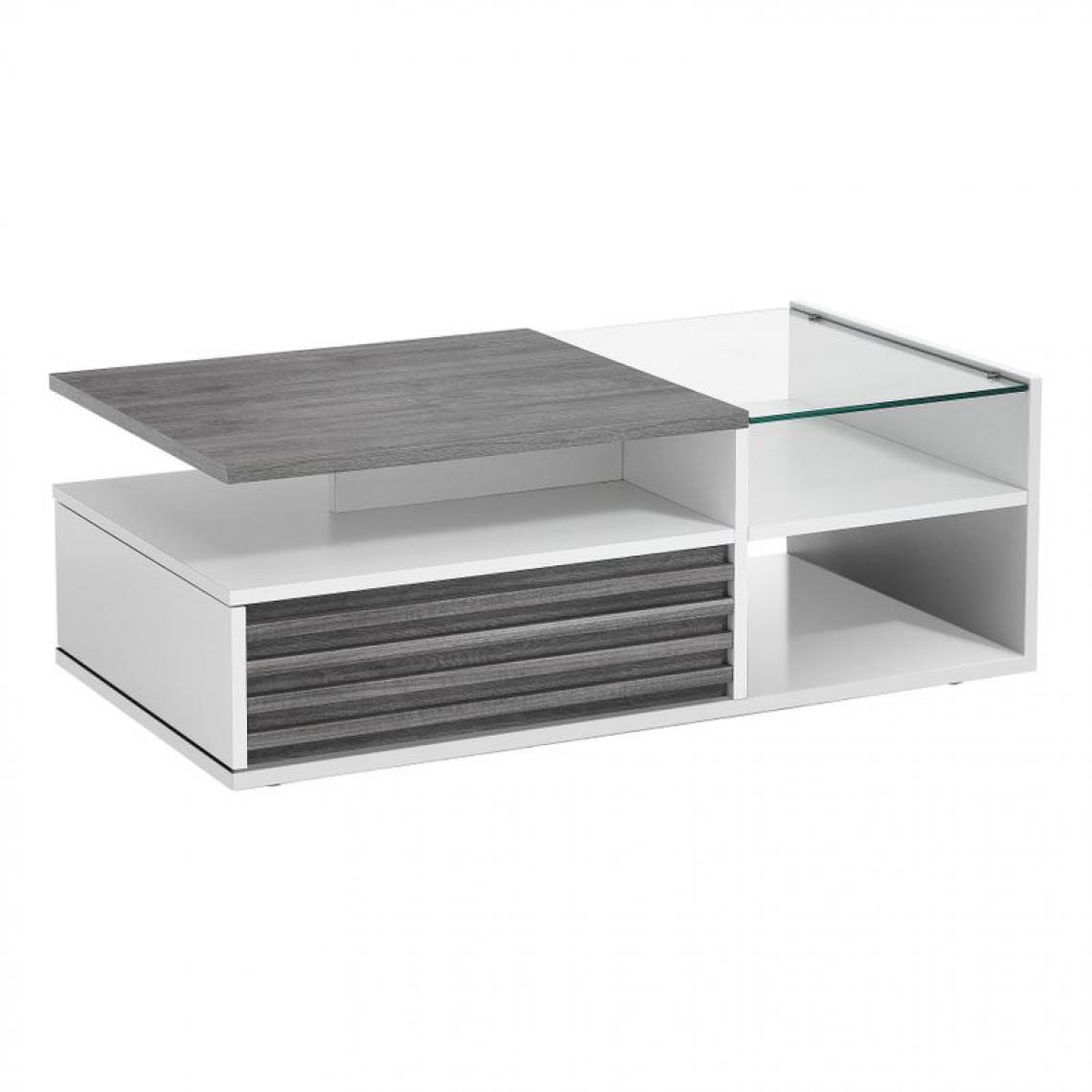 Modern Living - Table basse VERTIGO blanc/chêne gris - Tables basses