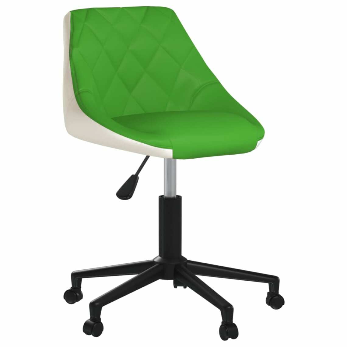 Vidaxl - vidaXL Chaise pivotante de salle à manger Vert et blanc Similicuir - Chaises