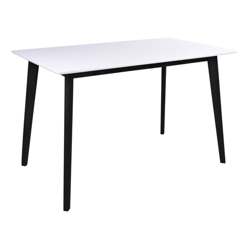 Altobuy - Gram - Table Repas 120x70cm Noire et Blanche - Tables à manger
