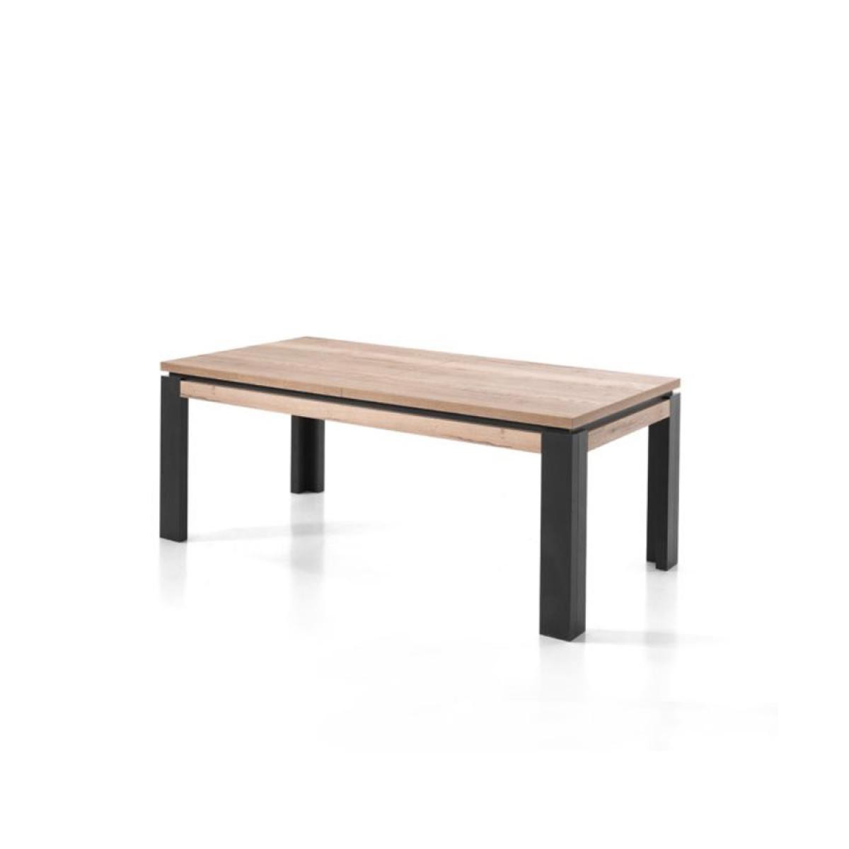Nouvomeuble - Table fixe 180 cm couleur chêne naturel LOUNA - Tables à manger