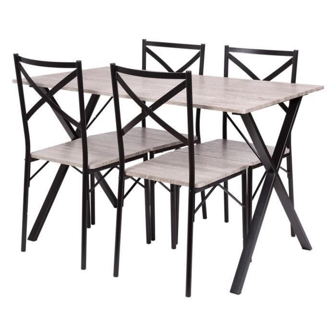 Cstore - COUNTRY - ensemble de 1 table avec 4 chaises - Tables à manger