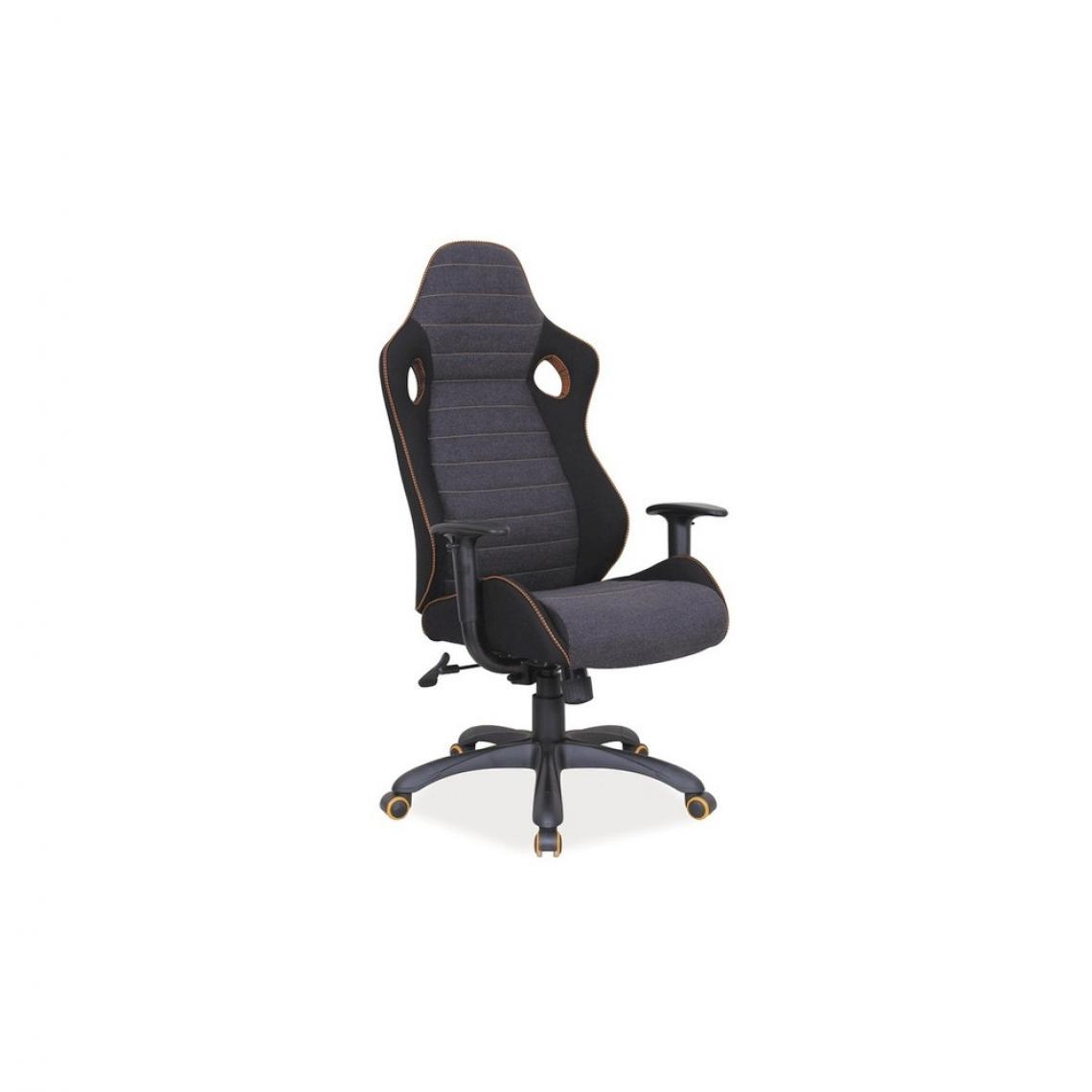 Ac-Deco - Chaise de bureau à roulettes - Q229 - 64 x 50 x 120 cm - Noir - Chaises