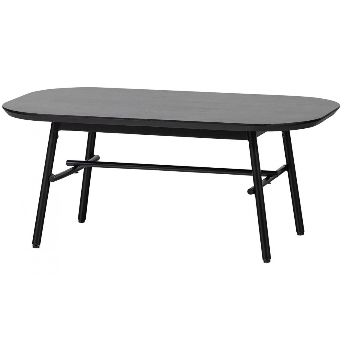 Pegane - Table basse en bois de manguier et métal coloris noir mat - Hauteur 43 x Longueur 100 x Profondeur 60 cm - Tables basses
