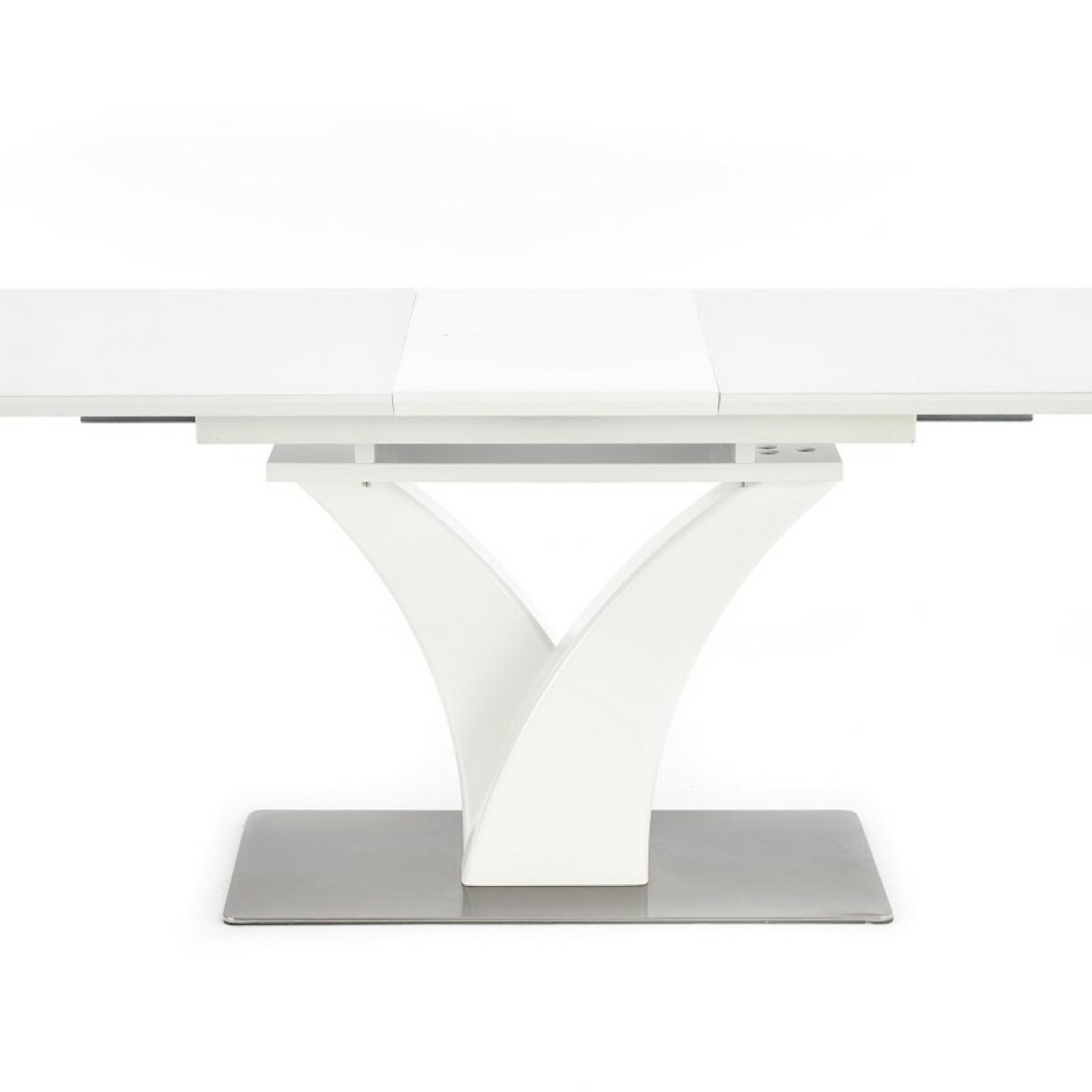 Carellia - Table à manger design extensible 140/180 cm x 80 cm x 75 cm - Blanc - Tables à manger