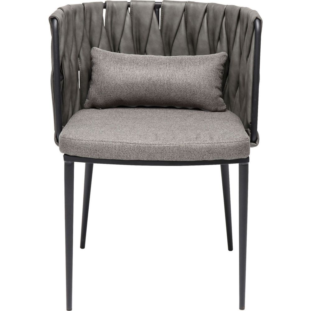 Karedesign - Chaise avec accoudoirs Cheerio grise Kare Design - Chaises