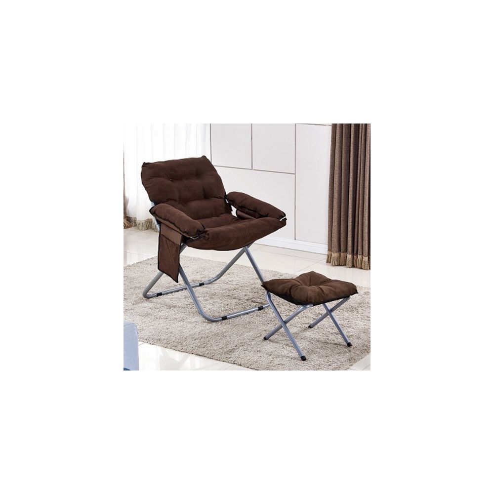 Wewoo - Creative Sofa paresseux pliant Salon simple Fauteuil Tatami avec repose-pieds café - Chaises